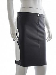 Эротическая юбка с открытым видом на заднем плане черного цвета Romeo Rossi RT9128